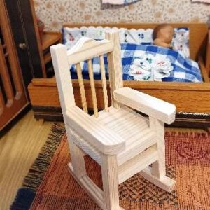 Dřevěná houpací židle