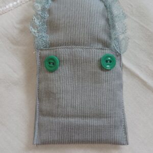 Pytel do postýlky se zelenými knoflíčky