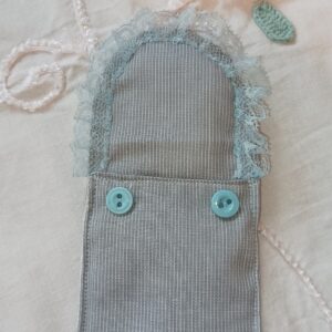 Pytel do postýlky se světle modrými knoflíčky