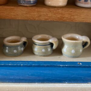 Sada 3 světle tyrkysových hrníčků