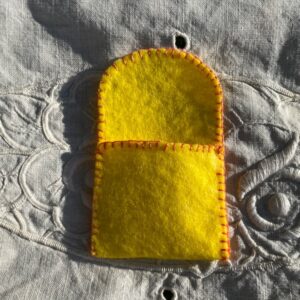 Spací pytel pro malou panenku - žlutý