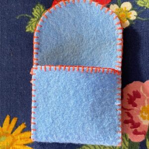 Spací pytel pro malou panenku - modrý