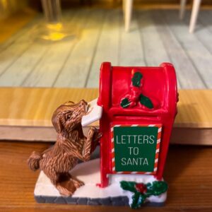 Pejsek s dopisní schránkou - vánoční dekorace